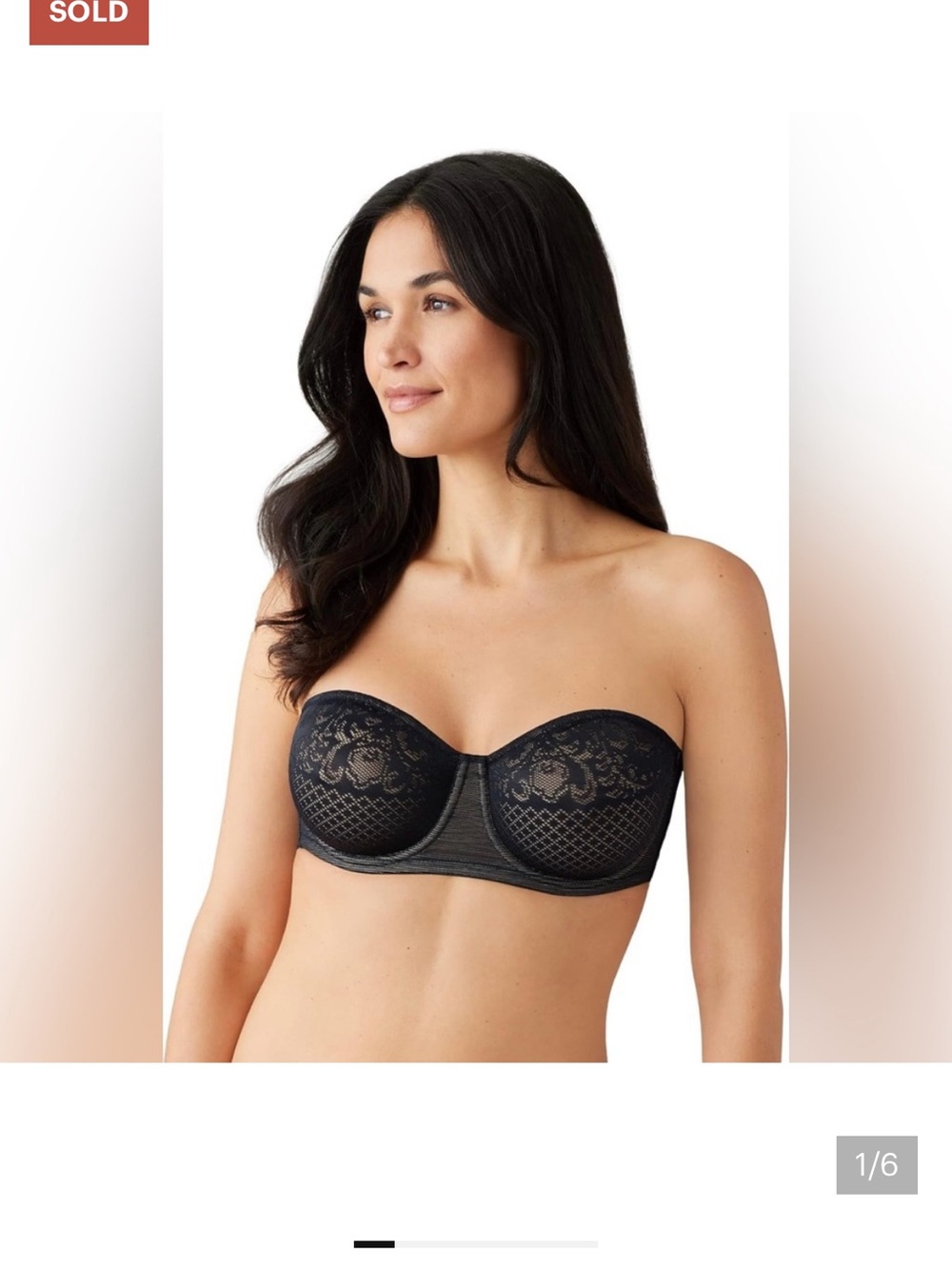 Wacoal Visual Effects Strapless Minimizer Bra Black